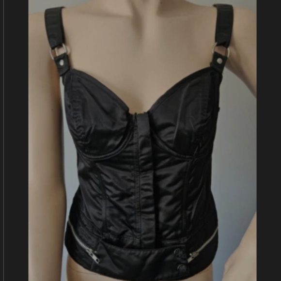 Rare Vintage LIP SERVICE Flight Simulator Bustier Top - Goth Fetish Wear - L.A. - Picture 4 of 8